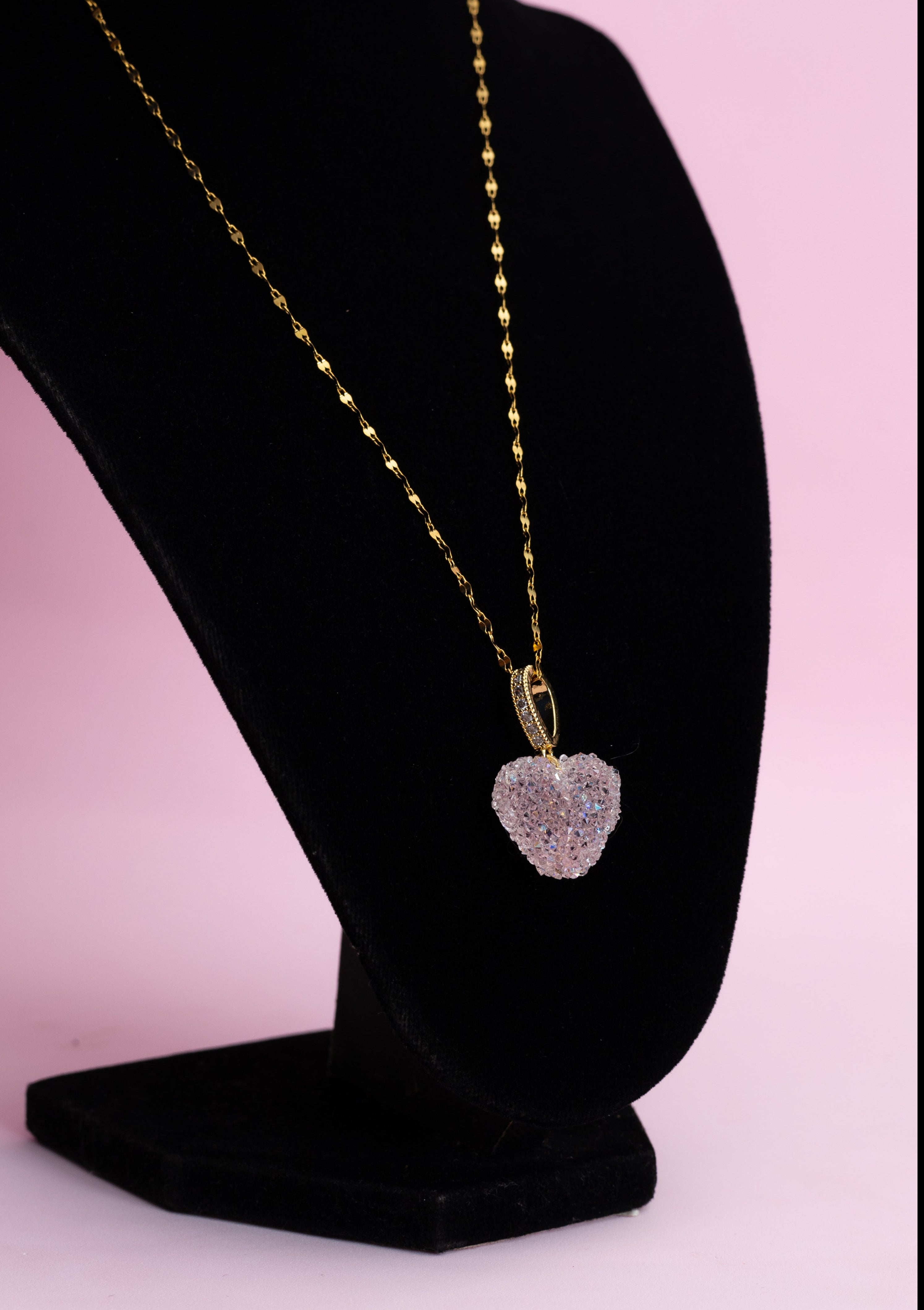 Collar de Corazón de Gomita Rosa