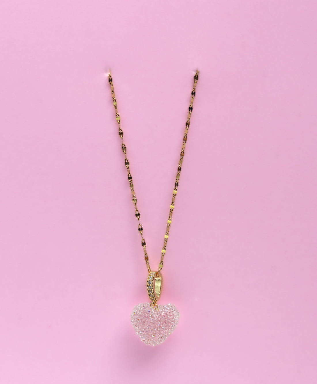 Collar de Corazón de Gomita Rosa