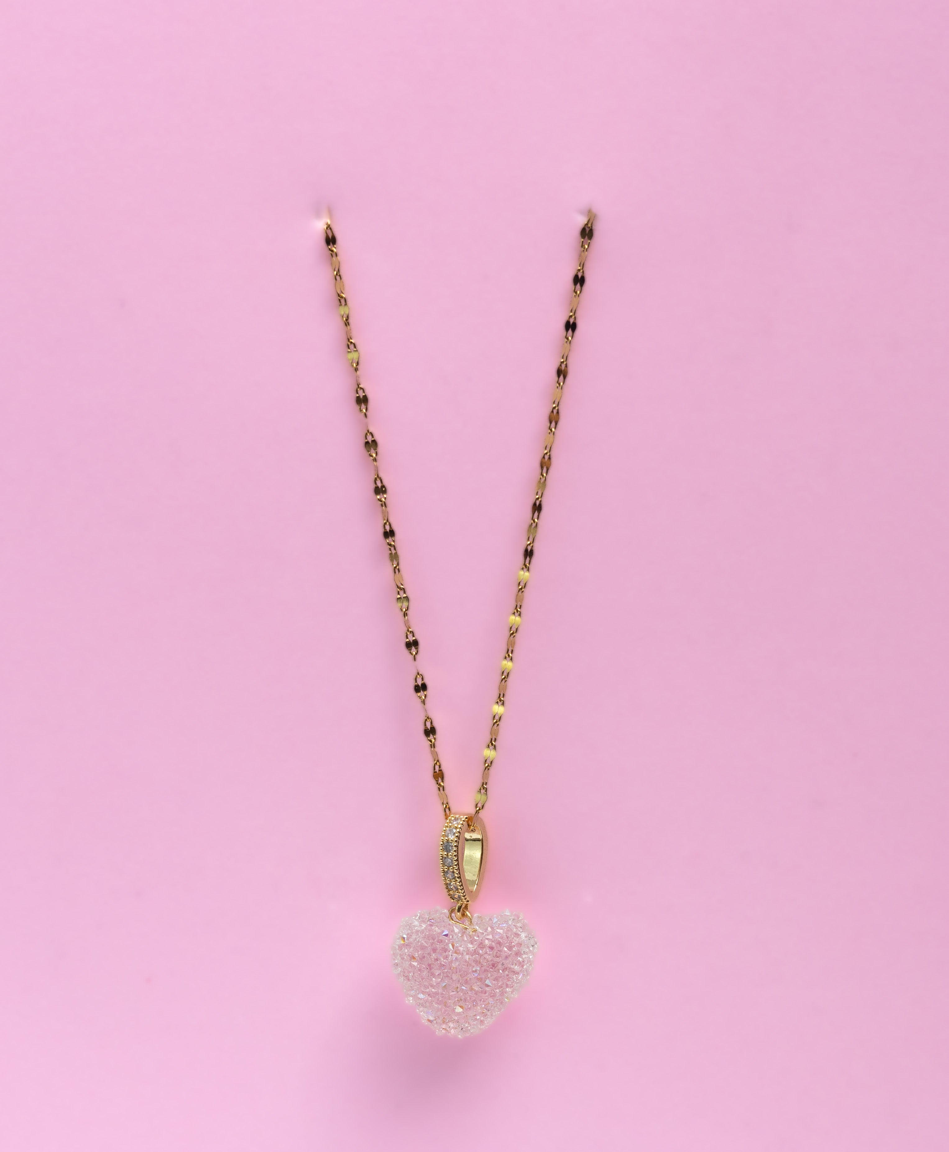 Collar de Corazón de Gomita Rosa